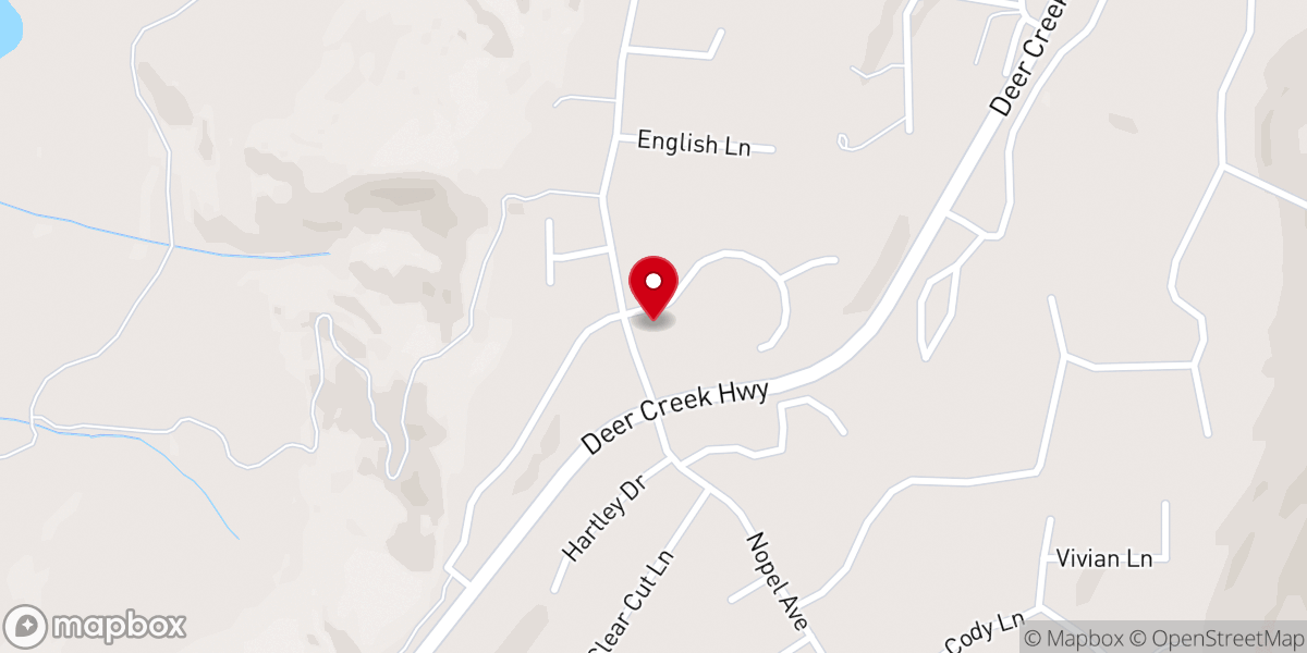 Map showing location of Mountain Joy Bible Fellowship