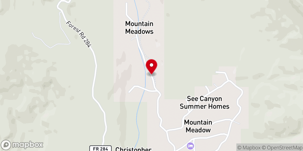 Map showing location of Mountain Meadow Ranch Bible Camp