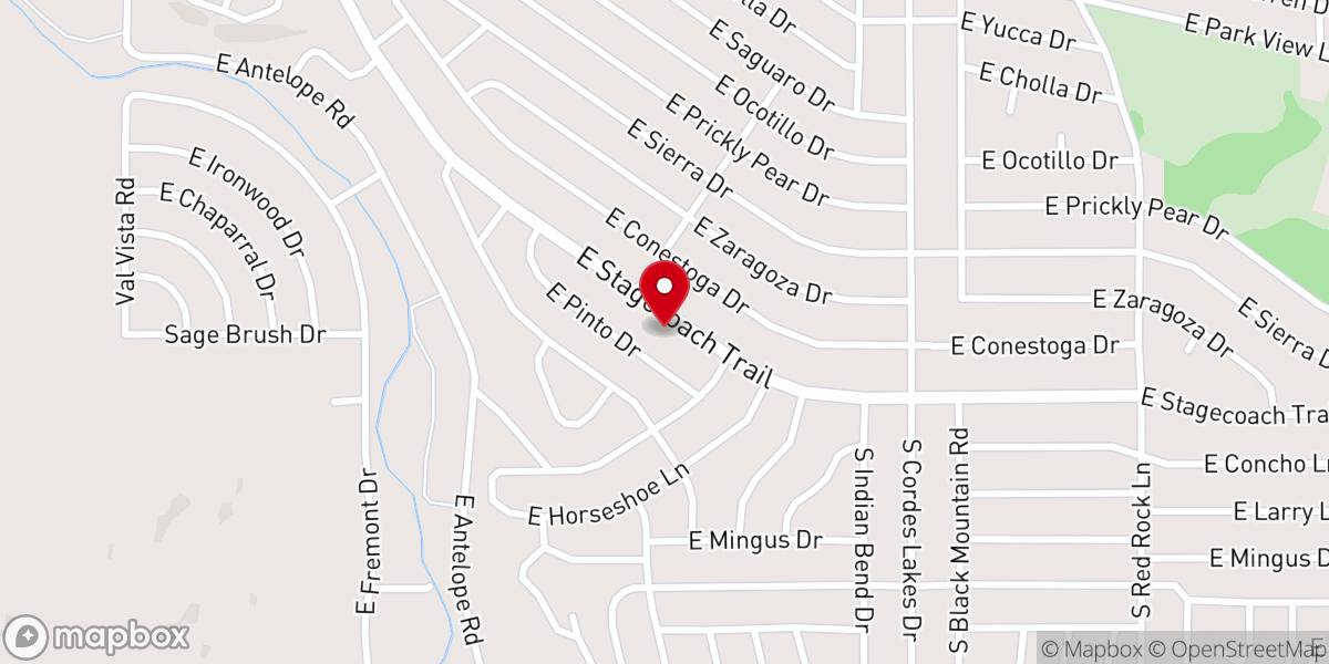 Map showing location of Mountain of Faith Lutheran Church
