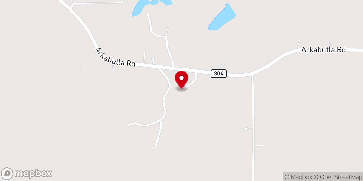 Map showing location of Mt Calm Missionary Baptist Church