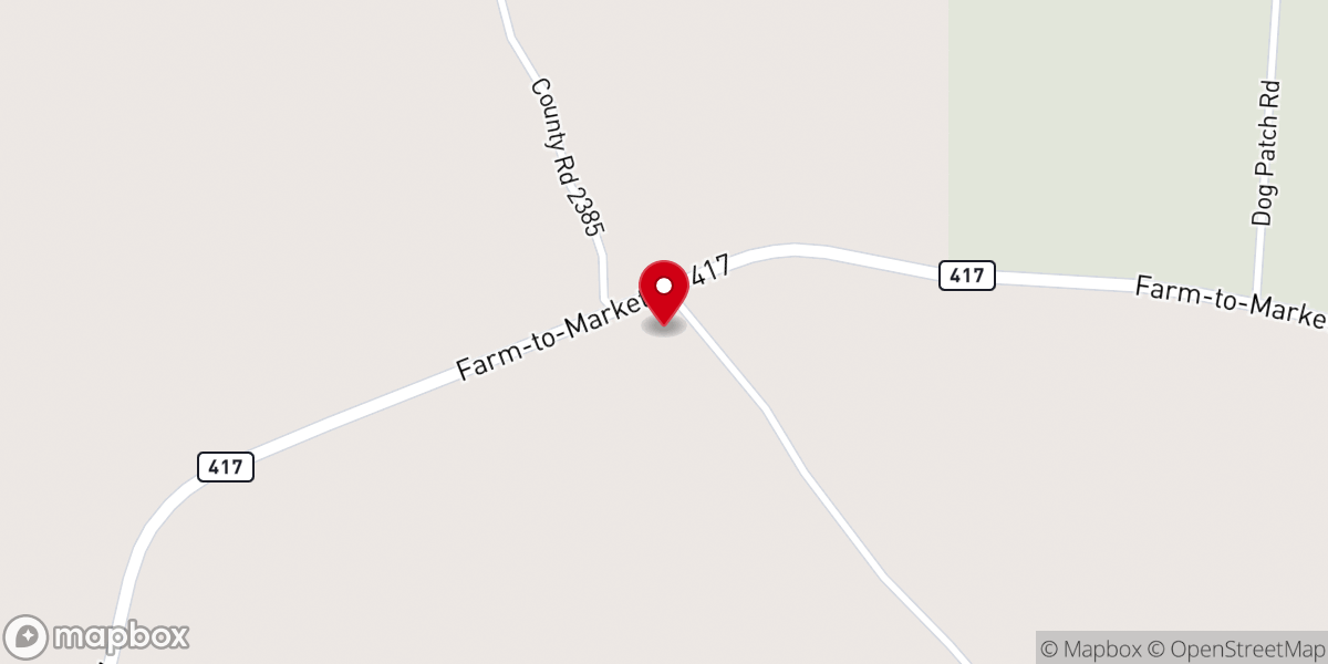 Map showing location of Mt Calvery Baptist Church