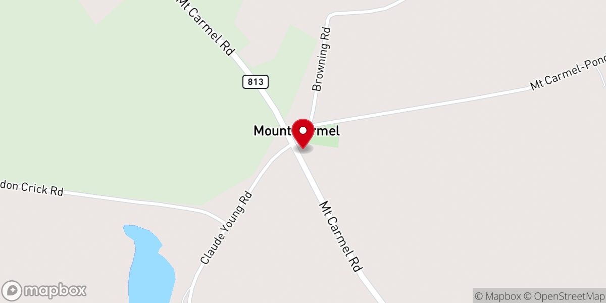 Map showing location of Mt Carmel Cumberland Prsby