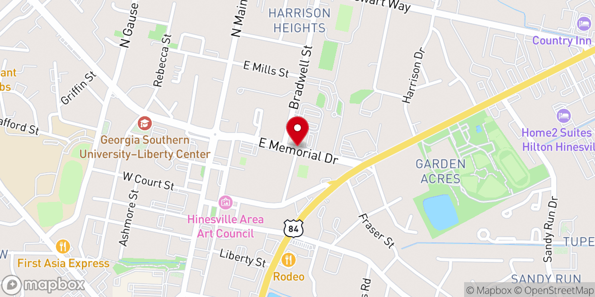 Map showing location of Mt.Carmel Tabernacle of Faith