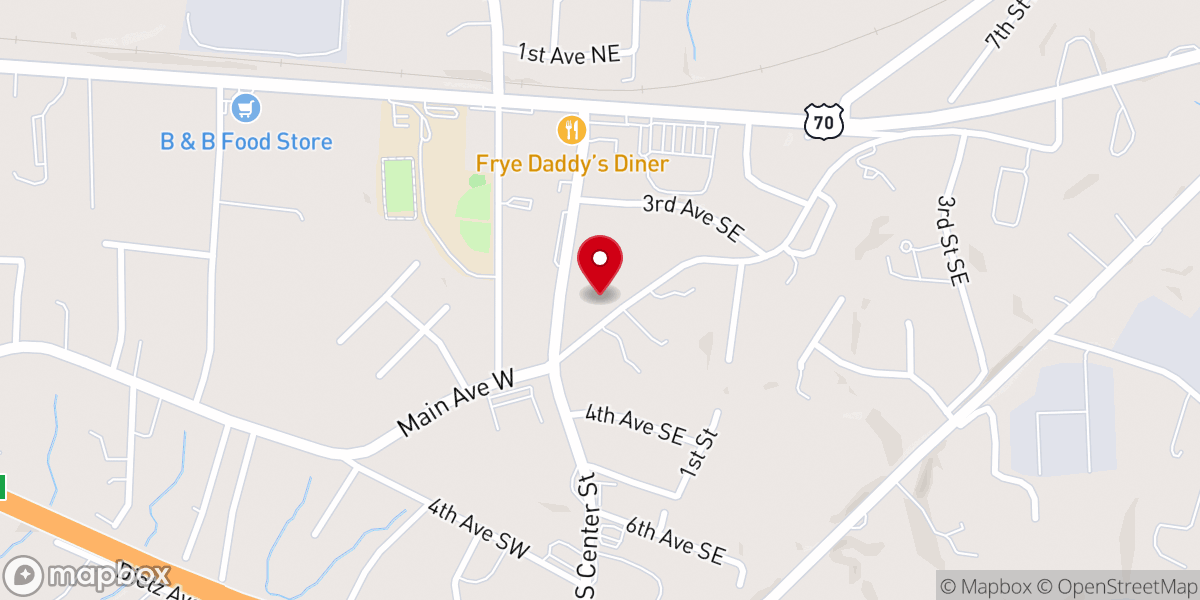 Map showing location of Mt Hebron Lutheran Church