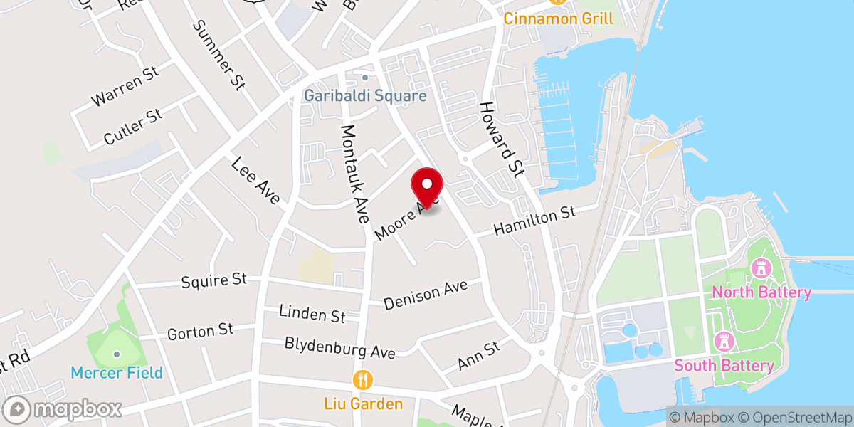 Map showing location of Mt Moriah F.B.H Church