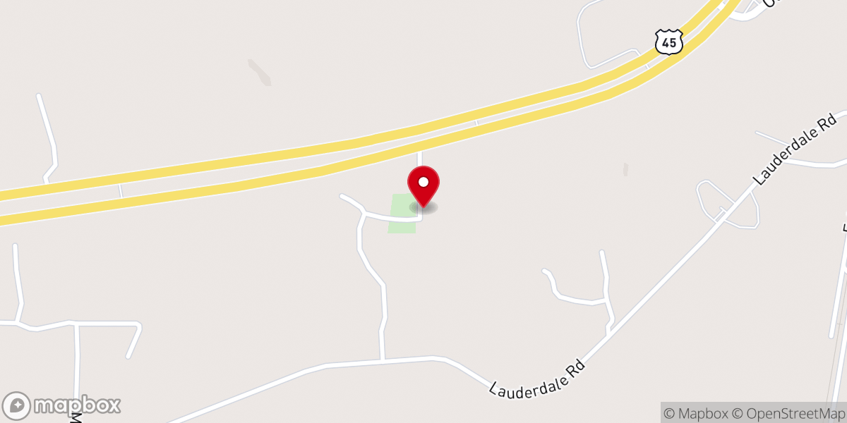 Map showing location of Mt Olive MBC