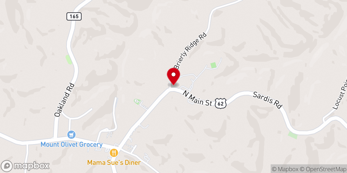 Map showing location of Mt Olivet Baptist Parsonage