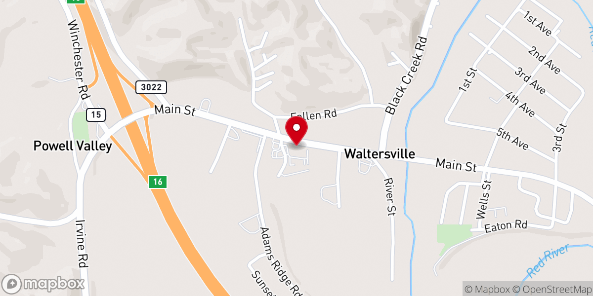 Map showing location of Mt Parkway Church of God