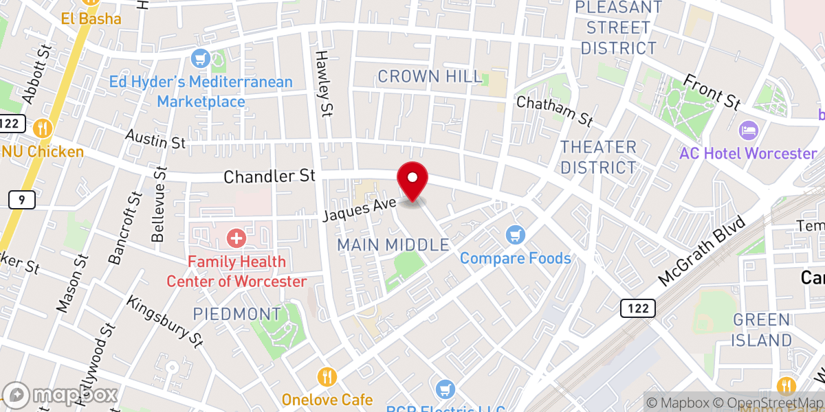 Map showing location of Mt Sinai Church-God In Christ