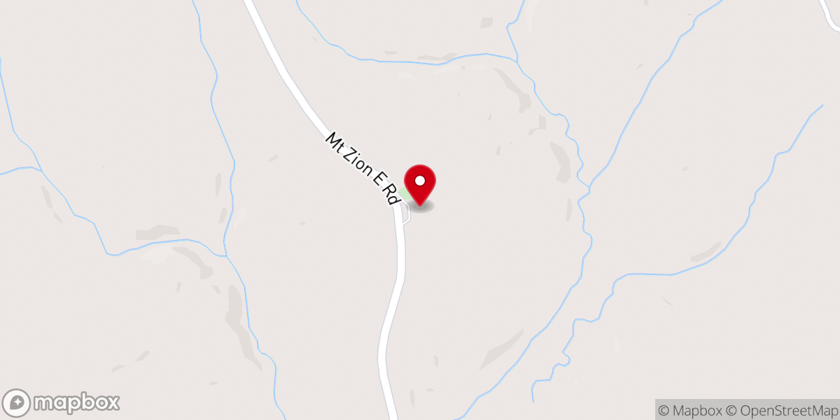 Map showing location of Mt Zion East Missionary Baptist Church