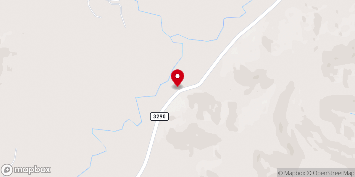 Map showing location of Mud Lick Church