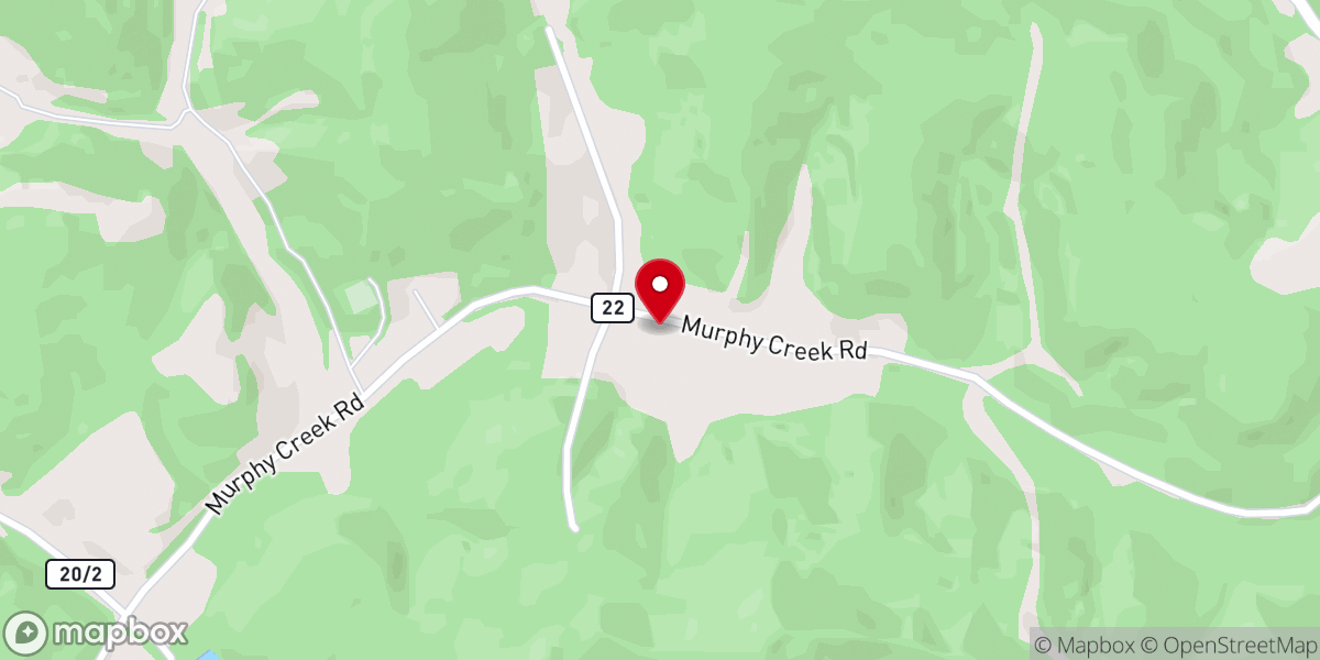 Map showing location of Murphy Creek Baptist Church