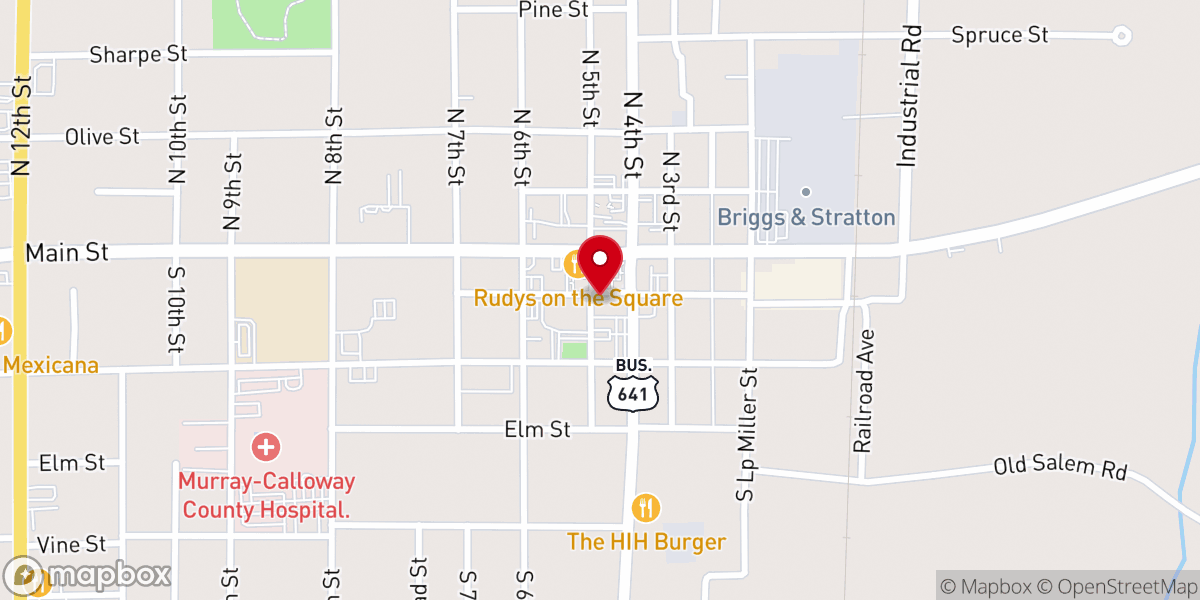 Map showing location of Murray Family Church