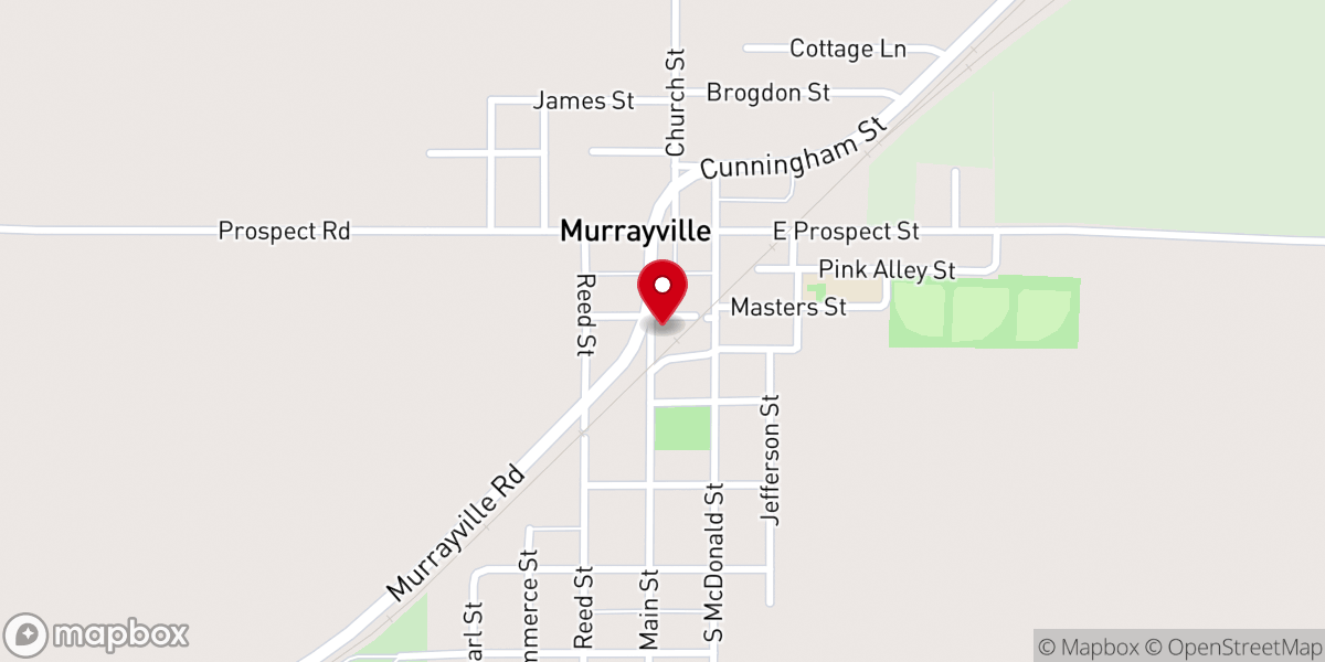 Map showing location of Murrayville Village Hall