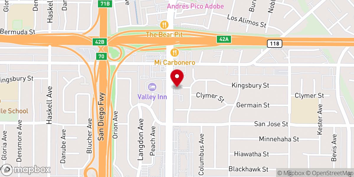Map showing location of Mutual Faith Ministries