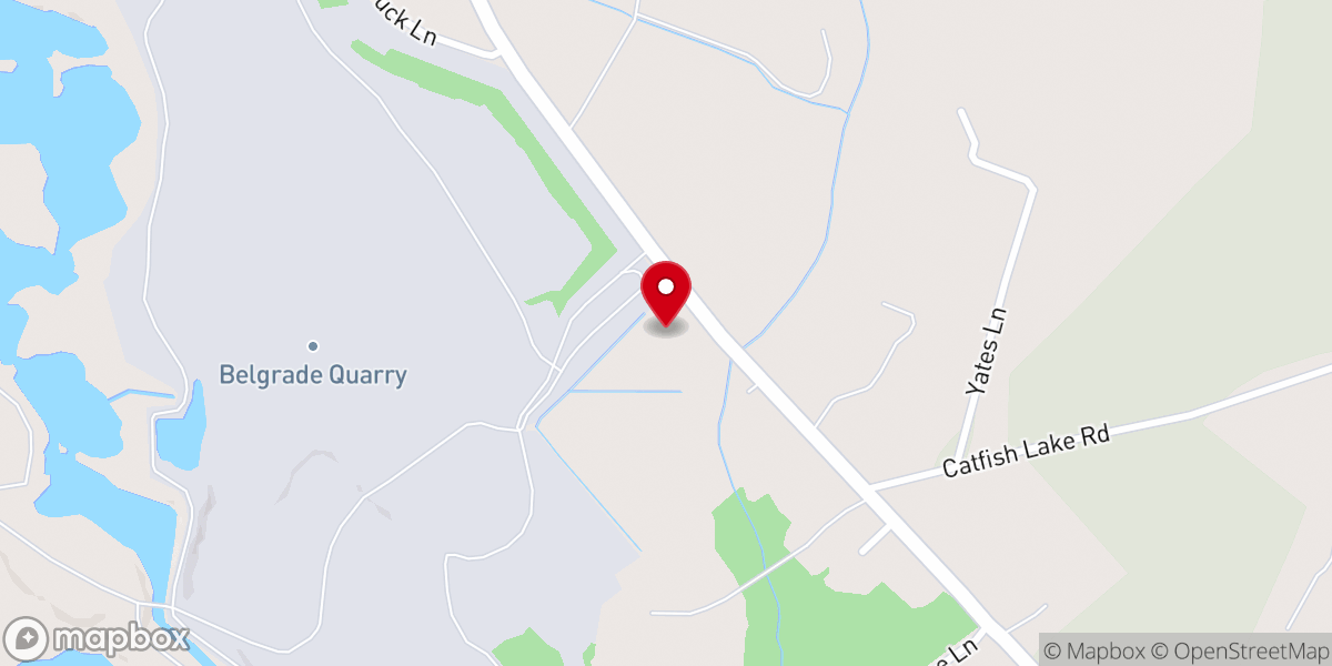 Map showing location of Myrtle Grove Christian Church