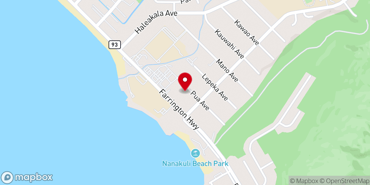 Map showing location of Nanaikapono Protestant Church