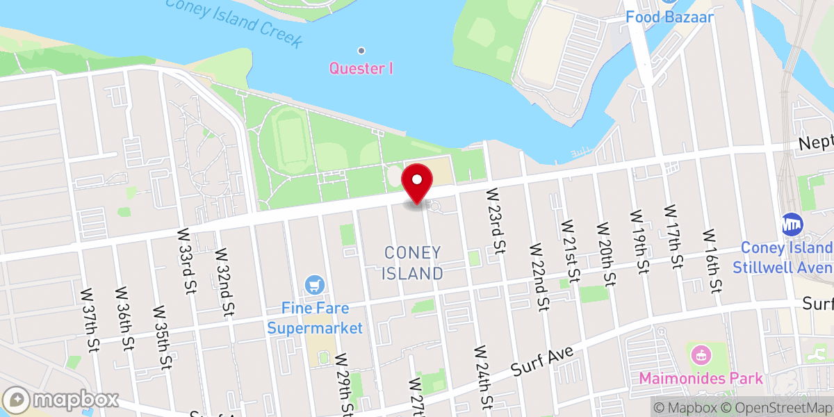 Map showing location of Naomi A.M.E Zion Church