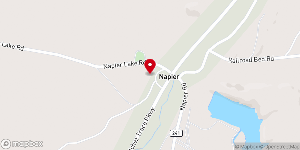 Map showing location of Napier Pentecostal Church