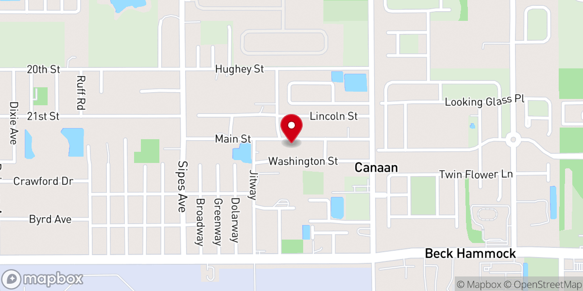 Map showing location of New Bethel AME Church