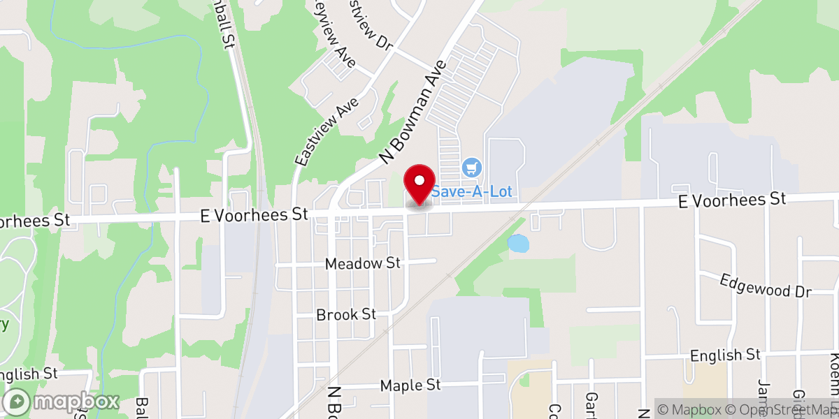 Map showing location of New Birth Church of God In Christ