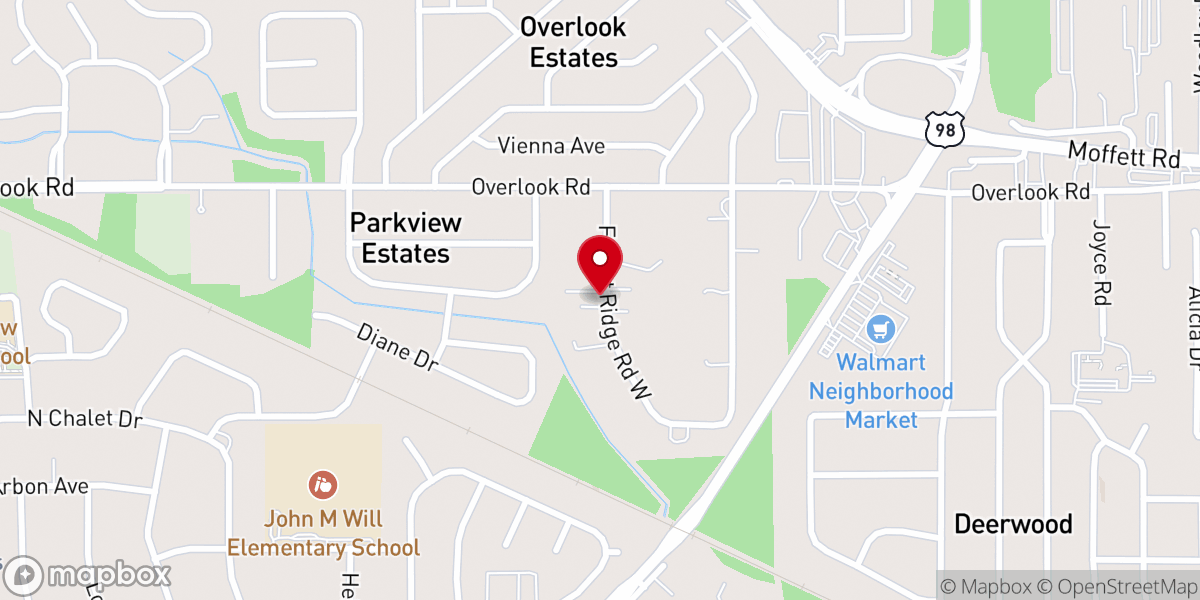 Map showing location of New Birth Community Church