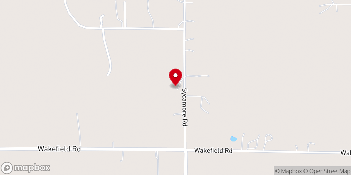 Map showing location of New Garden Baptist Church