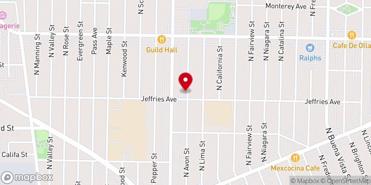 Map showing location of New Gate Presbyterian Church