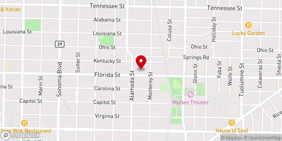 Map showing location of New Hope Chapel 1