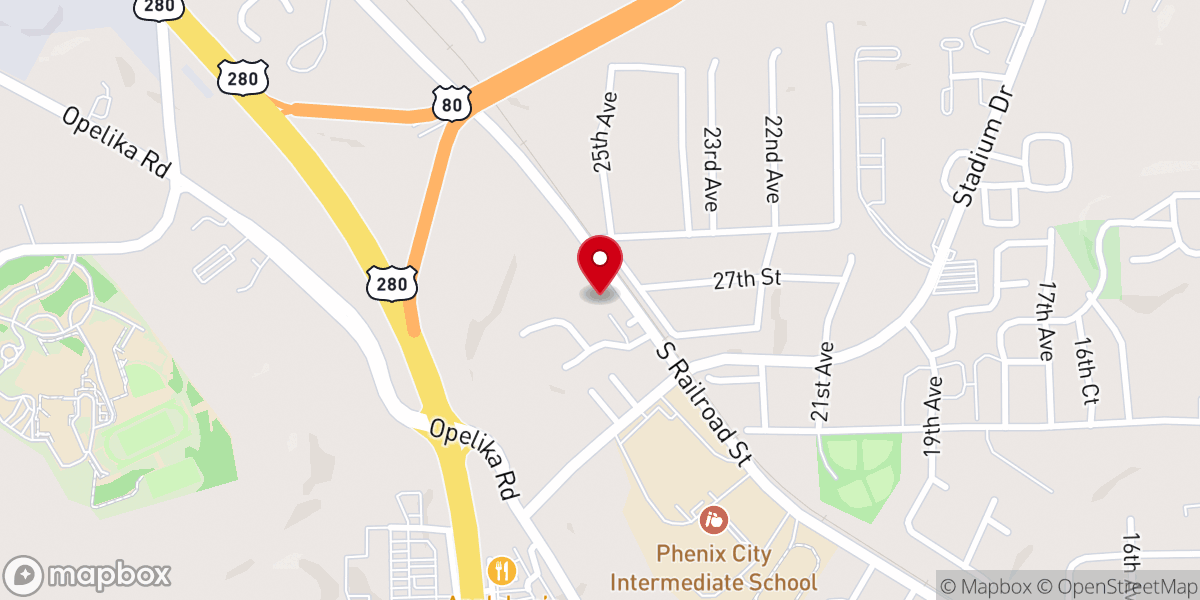 Map showing location of New Hope Full Gospel Church