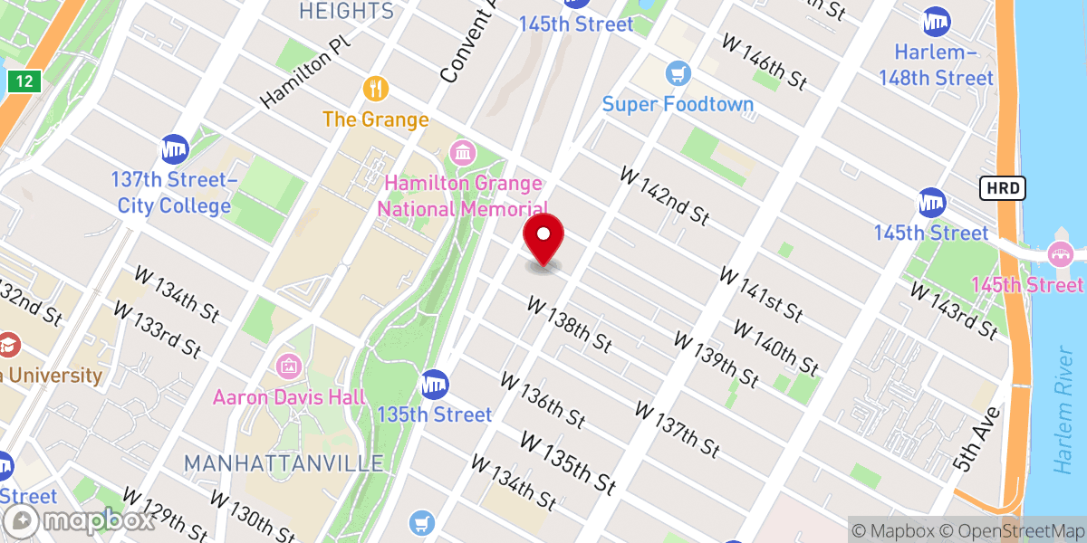 Map showing location of New Hope Seventh-day Adventist Church