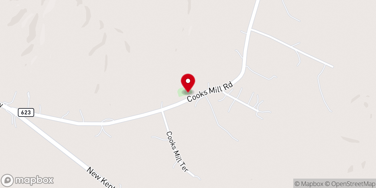 Map showing location of New Kent Chapel