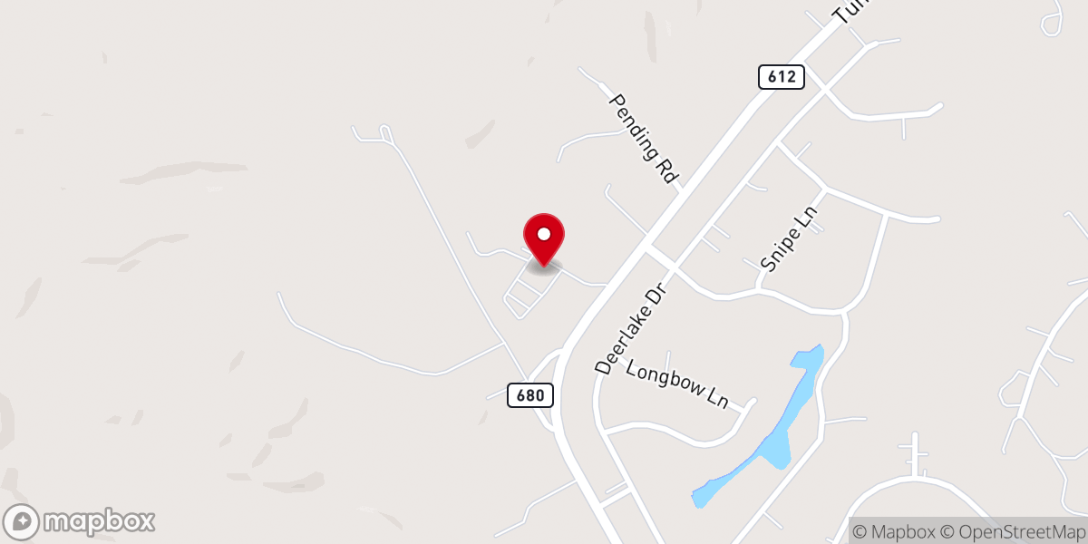Map showing location of New Kent Christian School