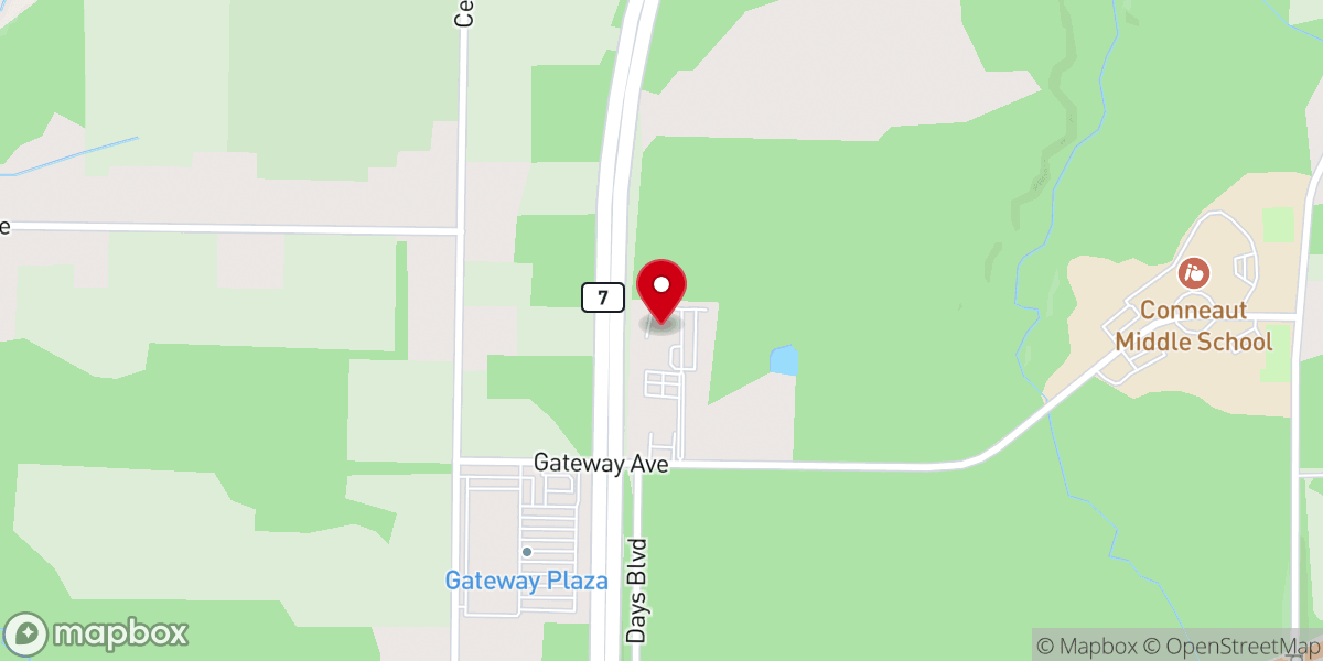 Map showing location of New Leaf United Methodist Church