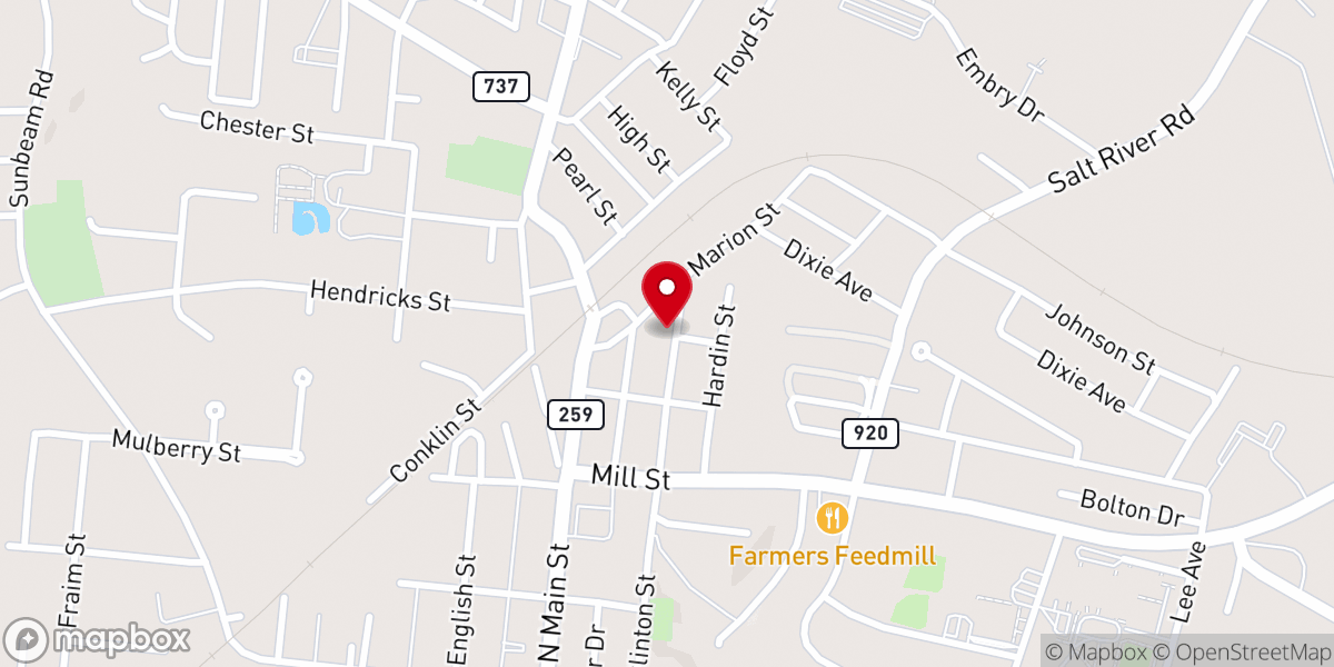 Map showing location of New Life Apostolic United Pentecostal Church
