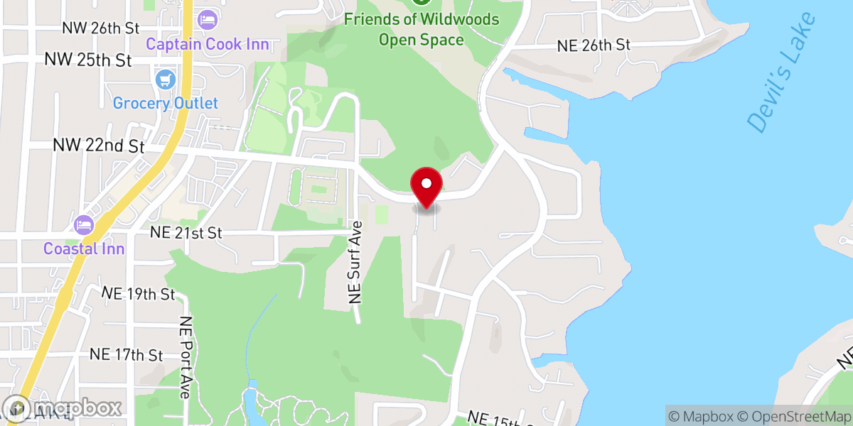 Map showing location of New Life Foursquare Church