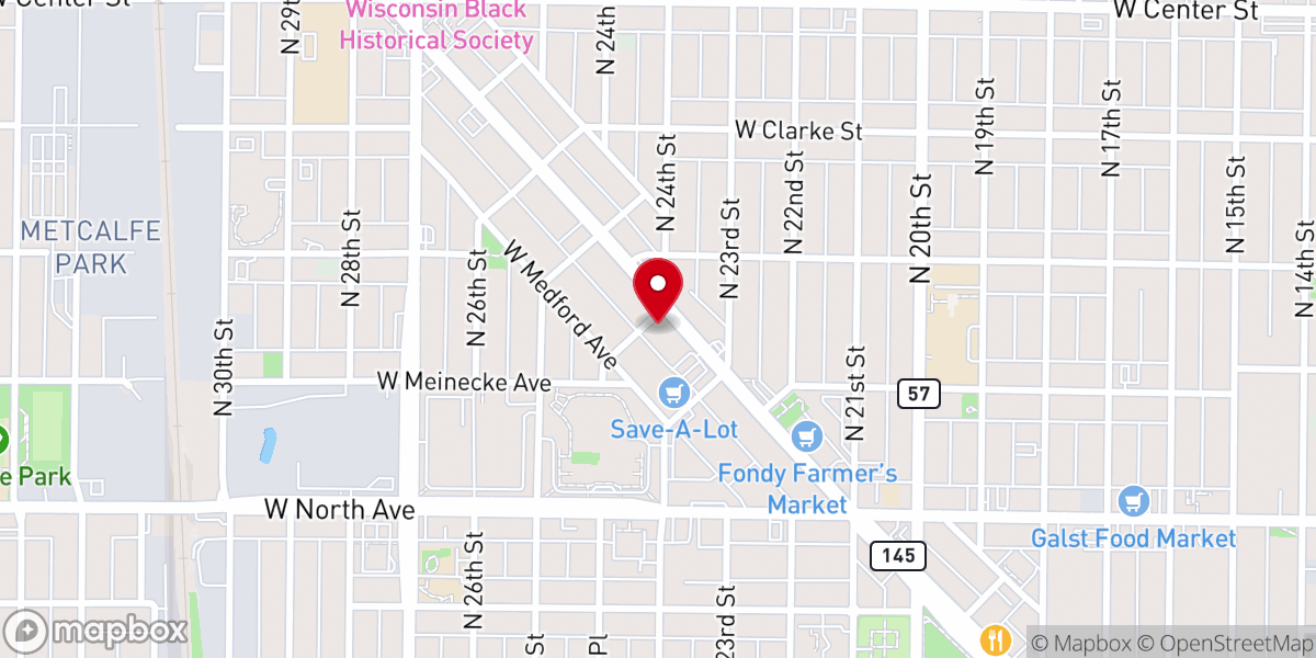 Map showing location of New Paradise United Baptist Church