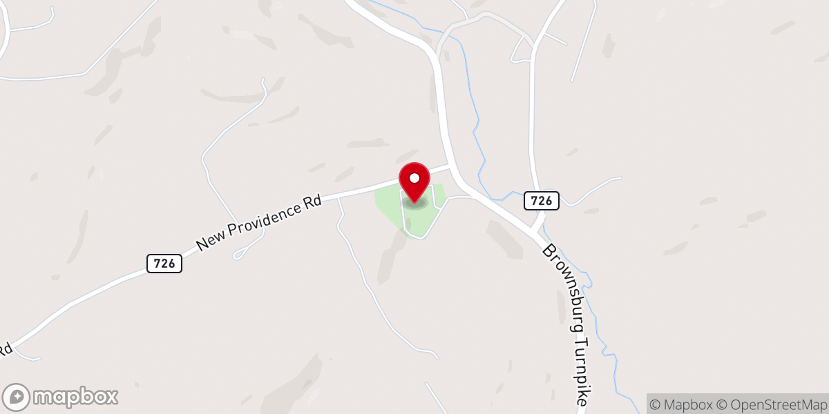 Map showing location of New Providence Presbyterian