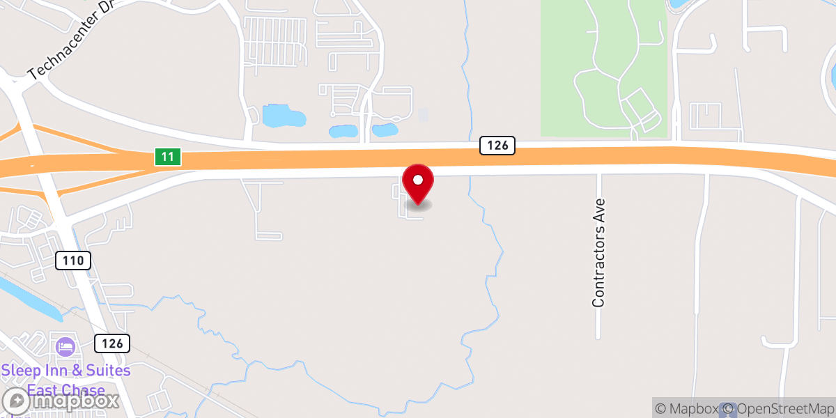 Map showing location of New Testament Christian Center