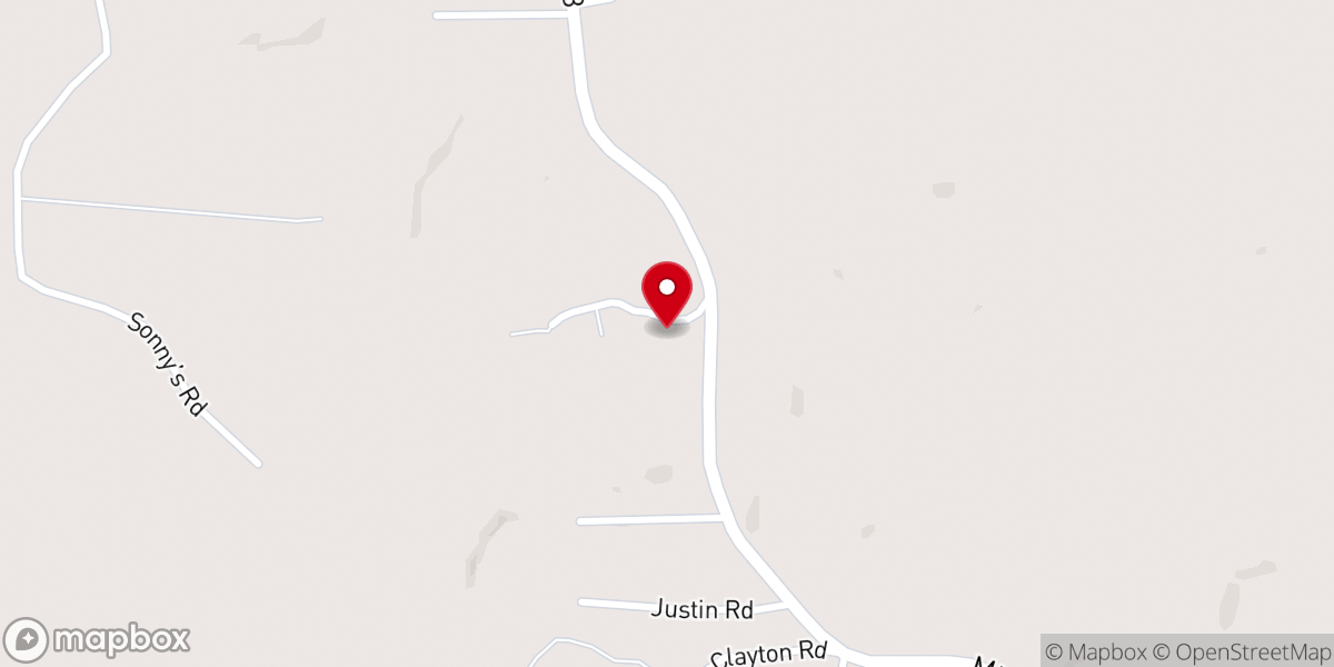 Map showing location of Norris Chapel Baptist Church