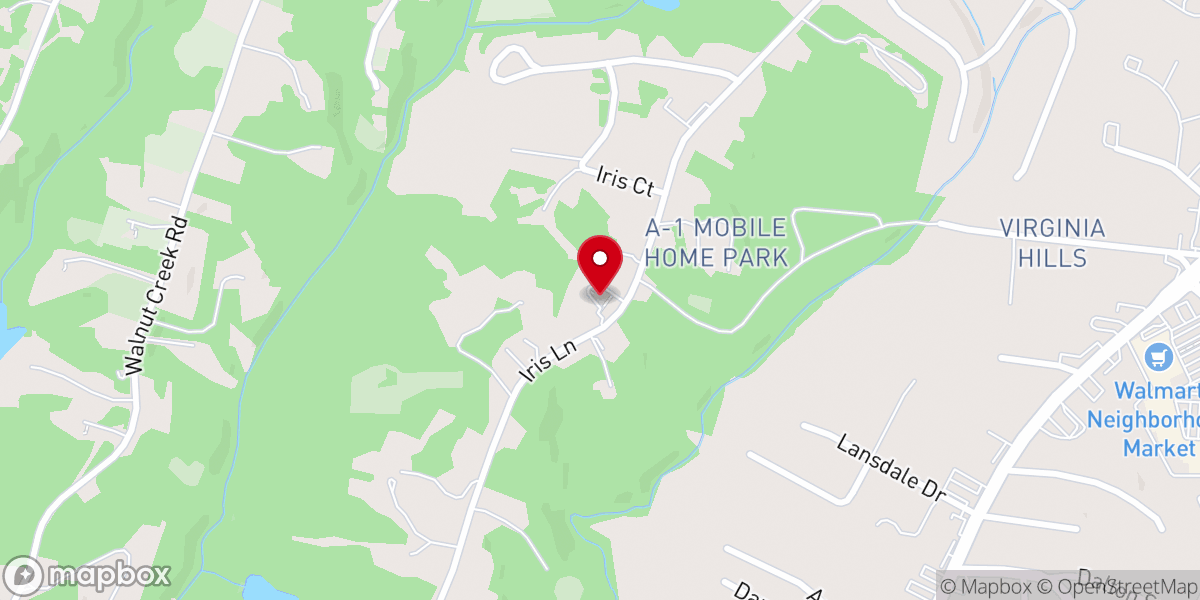 Map showing location of North Danville Church-Christ