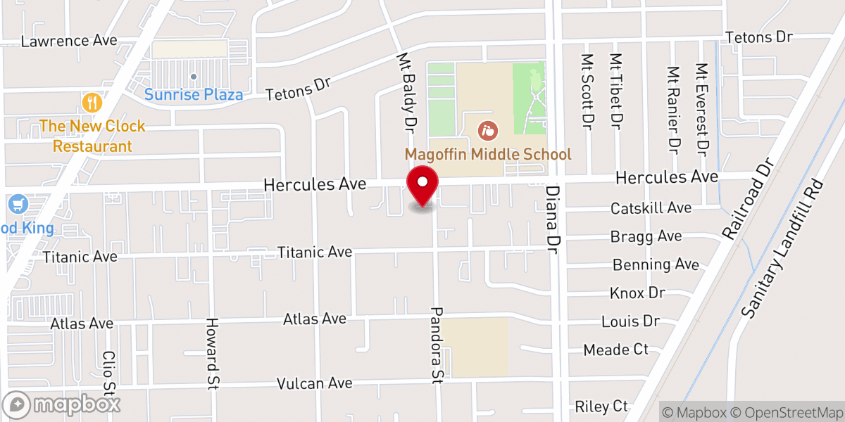 Map showing location of Northside Bilingual Church of Christ
