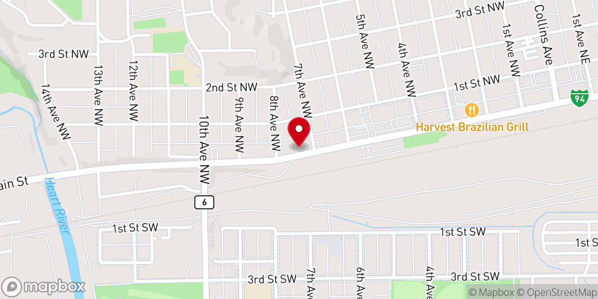 Map showing location of Ohm's Cafe