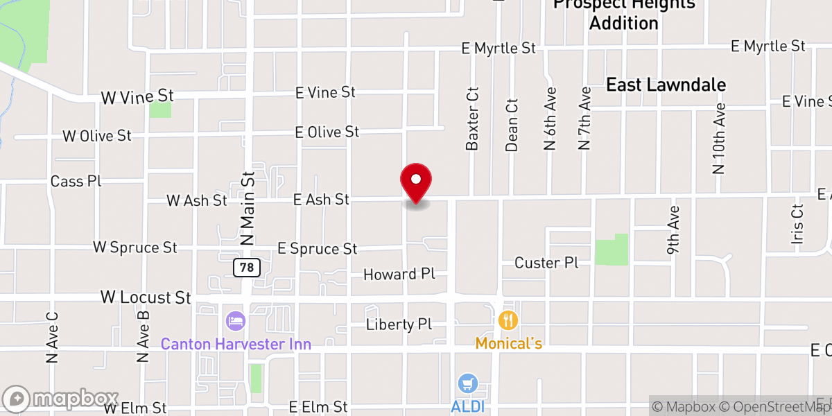 Map showing location of Old Saint Mary’s Catholic Convent
