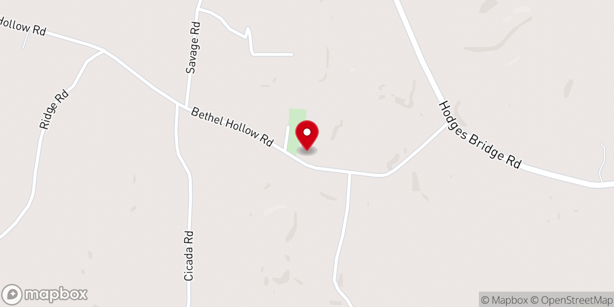 Map showing location of Ole Bethel Baptist Church