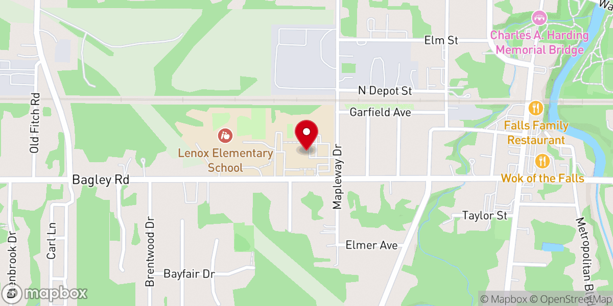 Map showing location of Olmsted Community Center
