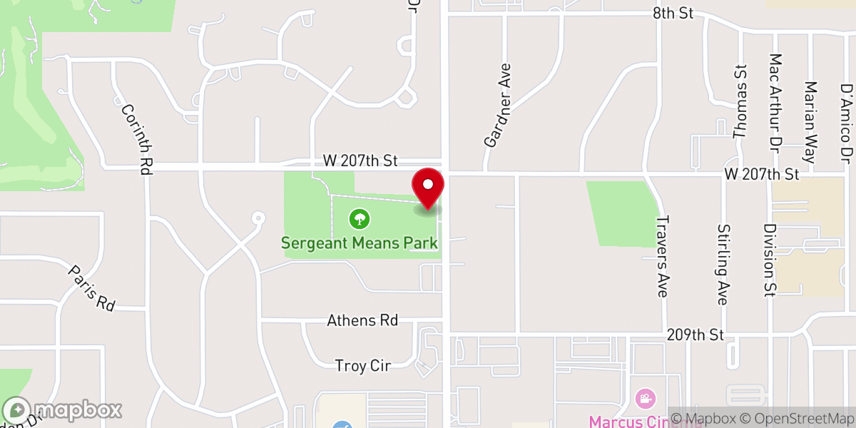 Map showing location of Olympia Fields Park District