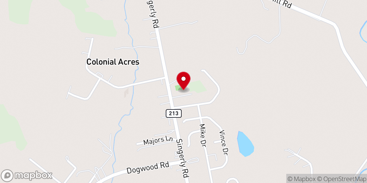 Map showing location of One In Christ Bible Fellowship Church
