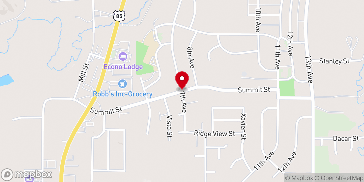 Map showing location of Open Bible Church