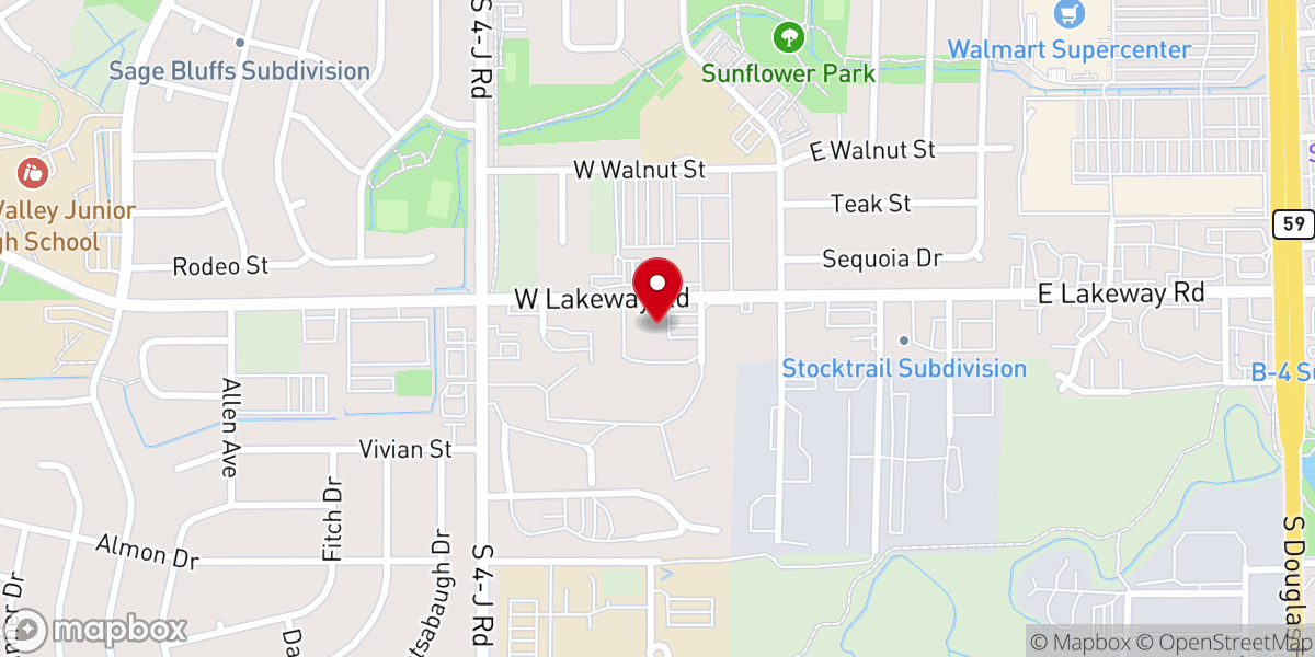 Map showing location of Open Door Church